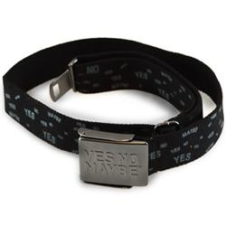 Front pic of 'Repeat' Belt, Grey on Black
