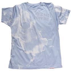 Front pic of 'StreetGlam' Men's T-Shirt, White on Baby Blue