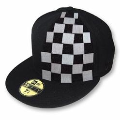 Front pic of 'Velcro Edition - tiles' New Era 59FIFTY, Multicolour on Black