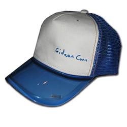 Front pic of 'Gideon Conn' Cap, Grey on Blue