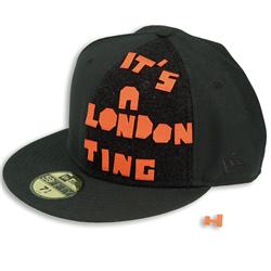 Buy this New Era 59FIFTY: Design: London Thing; Colour: Orange on Black; See detailed product info and choose sizing options on next screen
