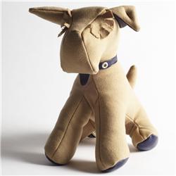 Front pic of 'R. Mutt' Dog, Blue on Camel