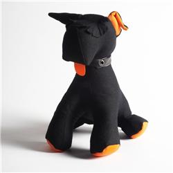 Front pic of 'R. Mutt' Dog, Orange on Black