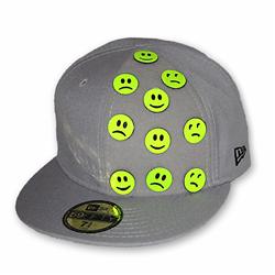 Buy this New Era 59FIFTY: Design: Ravemoticons; Colour: Yellow on Grey; See detailed product info and choose sizing options on next screen