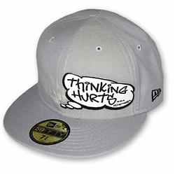 Buy this New Era 59FIFTY: Design: Thinking Hurts; Colour: Black on Grey; See detailed product info and choose sizing options on next screen