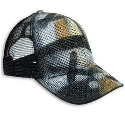 Front pic of 'Urban Camo' Cap, Mustard on Black