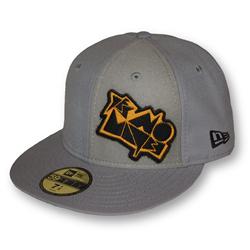 Front pic of 'Velcro Edition - Rocker 1' New Era 59FIFTY, Assorted on Grey