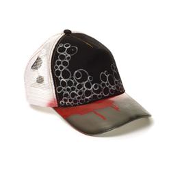 Front pic of 'Bloody Cruella' Cap, White on Black