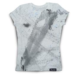 Front pic of 'FilthyDirty' Women's T-Shirt, Grey on White