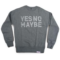 Front pic of 'Lifestyle' Men's Crew Sweat, Grey on Airforce