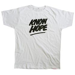 Front pic of 'Know Hope' Men's T-Shirt, Black on White