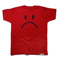 Front pic of 'No' Men's T-Shirt, Black on Red