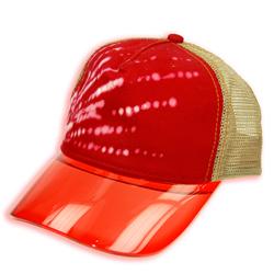 Front pic of 'Rattacap' Cap, White on Red