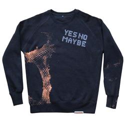 Front pic of 'StreetGlam' Men's Crew Sweat, Rust on Black