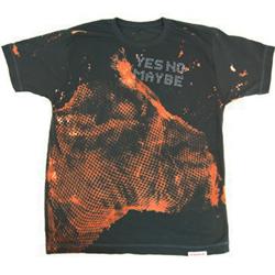 Front pic of 'StreetGlam' Men's T-Shirt, Orange on Charcoal