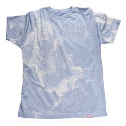 Front pic of 'StreetGlam' Men's T-Shirt, White on Baby Blue