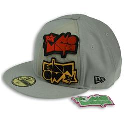 Front pic of 'Velcro Edition - Rocker 1' New Era 59FIFTY, Assorted on Grey