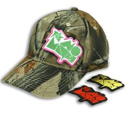 Front pic of 'Hook and Loop Rocker Patch' Cap, Multicolour on Realtree Camo