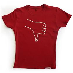 Buy this T-Shirt: Design: Hands Down; Colour: White on Red; See detailed product info and choose sizing options on next screen