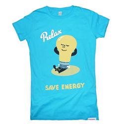 Buy this T-Shirt: Design: Relax; Colour: Yellow on Blue; See detailed product info and choose sizing options on next screen