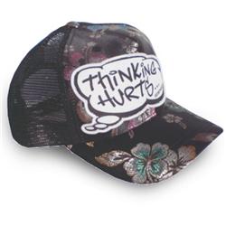 Front pic of 'Thinking Hurts' Cap, Multicolour on Black