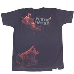 Front pic of 'StreetGlam' Men's T-Shirt, Rust on Navy