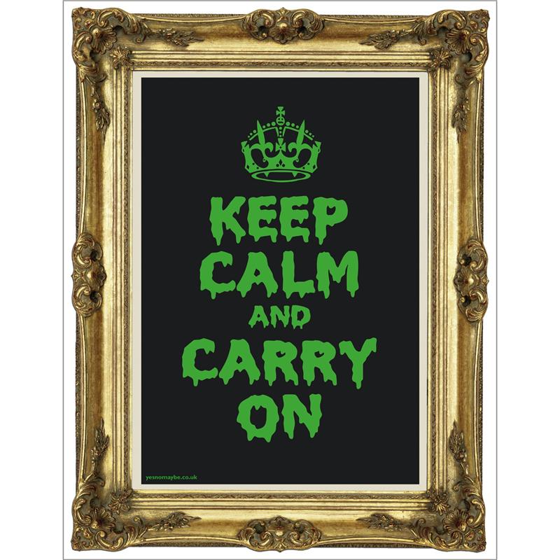 Keep Calm and Carry On 'FAKE FRAME" Poster