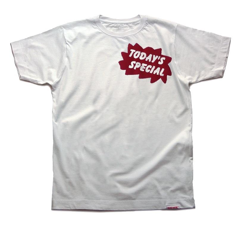 Front view of Today's Special Men's T-Shirt (Red on White)