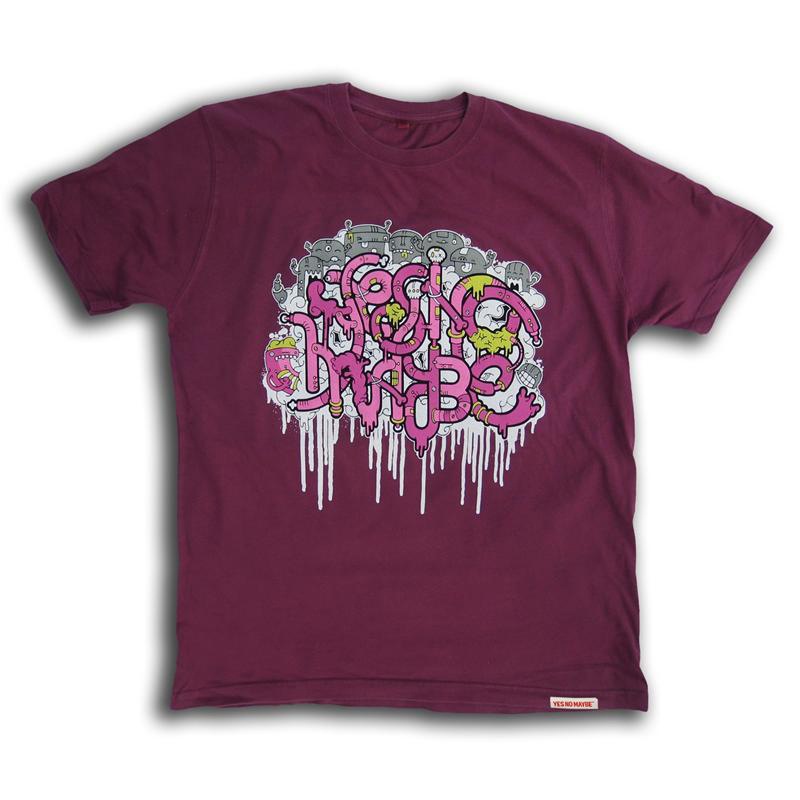 Front view of addfueltothefire Men's T-Shirt (Pink on Plum)