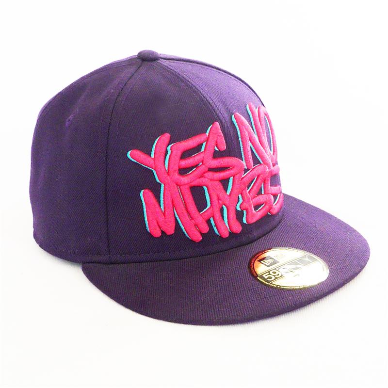 http://www.yesnomaybe.co.uk/Admin/Upload/800x800/Yes-No-Maybe-Scrawl-New-Era-59FIFTY-Baseball-Cap-Pink-on-Purple-front-800x800.jpg